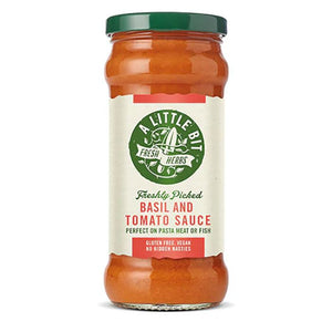 A Little Bit Food Co. - Fresh Basil & Tomato Pasta Sauce, 325g - Pack of 6