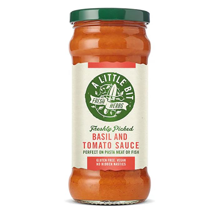 A Little Bit Food Co. - Fresh Basil & Tomato Pasta Sauce, 325g - Pack of 6