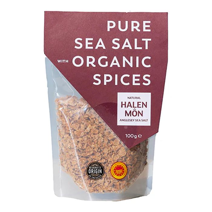 Anglesey Sea Salt - Spiced Halen Mon Sea Salt, 100g - Pack of 10
