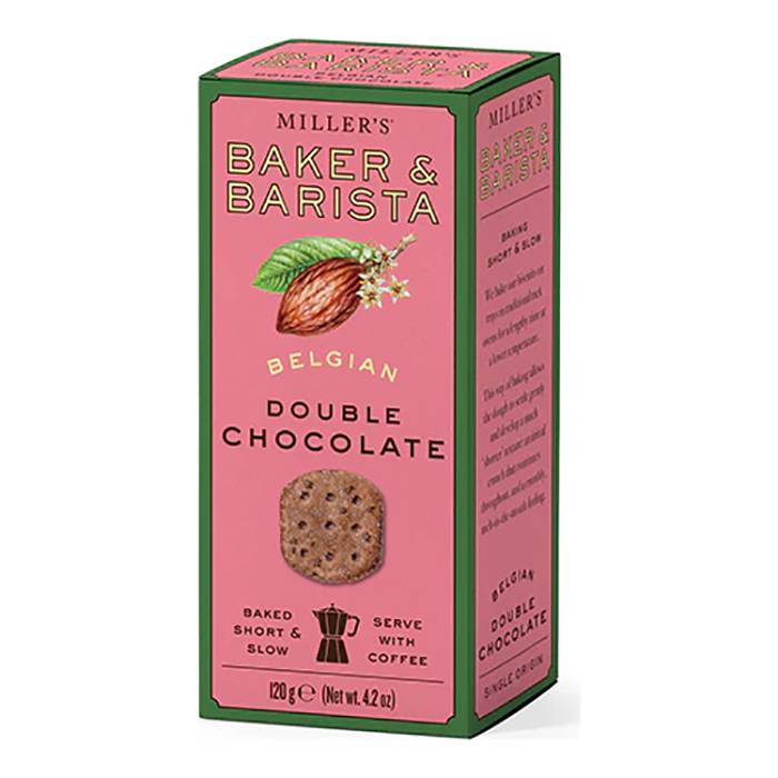 Artisan Biscuits - Belgian Double Chocolate Millers Baker & Barista Biscuits, 120g  Pack of 6