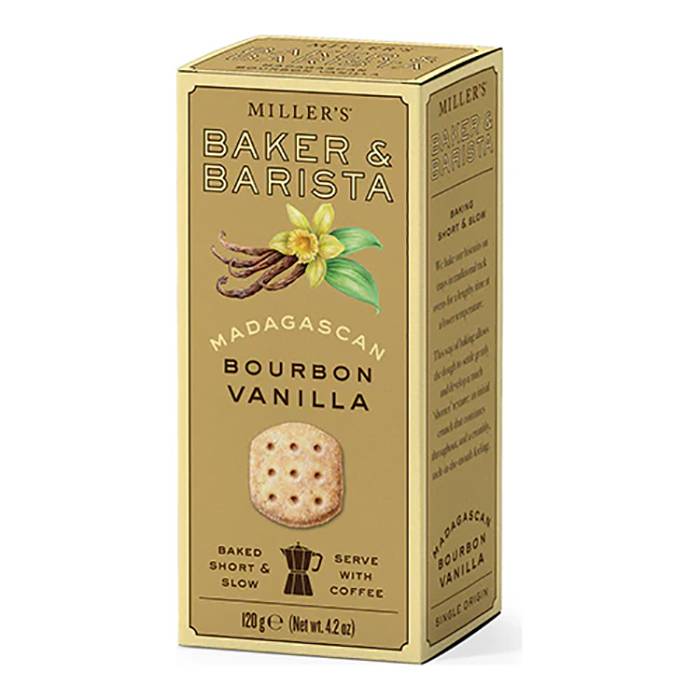 Artisan Biscuits - Madagascan Vanilla Millers Baker & Barista Biscuits, 120g  Pack of 6