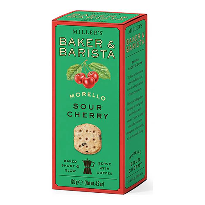 Artisan Biscuits - Morello Sour Cherry Millers Baker & Barista Biscuits, 120g  Pack of 6