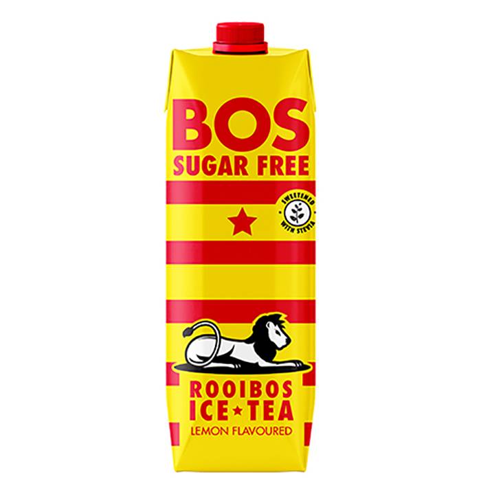 BOS - Ice Tea Sugar-Free Lemon, 1000ml  Pack of 6