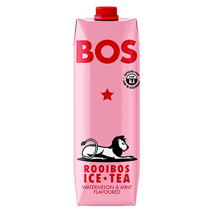 BOS - Ice Tea Watermelon Mint, 1000ml  Pack of 6