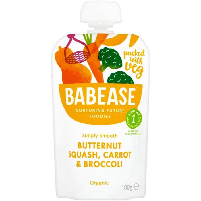 Babease - Organic Butternut Squash, Carrot & Broccoli, 100g  Pack of 8