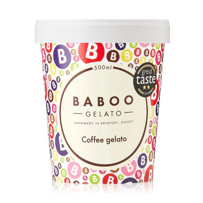 Baboo Gelato - Coffee Gelato, 500ml  Pack of 6