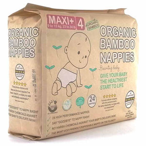 Beaming Baby - Organic Bamboo Nappies Maxi Plus Size 4, 24 Pieces