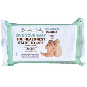Beaming Baby - Organic Wipes Fragrance Free, 72 Wipes