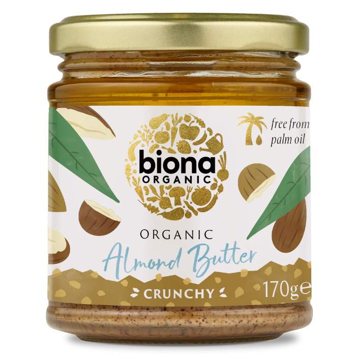 Biona - Organic Almond Butter Crunchy, 170g  Pack of 6