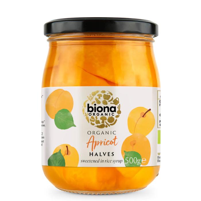 Biona - Organic Apricot Halves in Rice Syrup, 500g