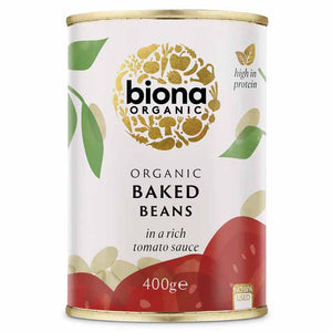 Biona - Organic Baked Beans in Tomato Sauce, 400g | Pack of 12
