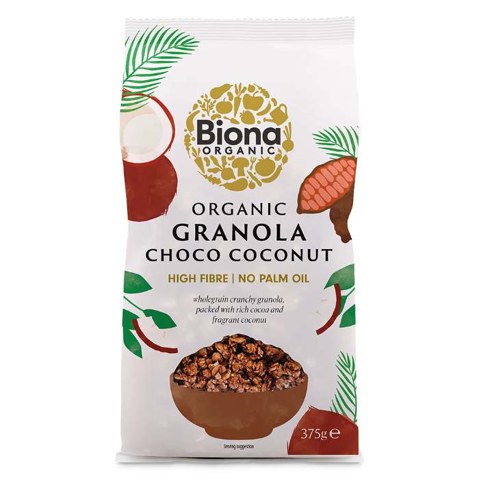 Biona - Organic Choco-Coconut Granola, 375g, Pack of 1