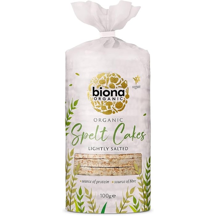 Biona - Organic Spelt Cakes Lightly Salted, 100g  Pack of 12