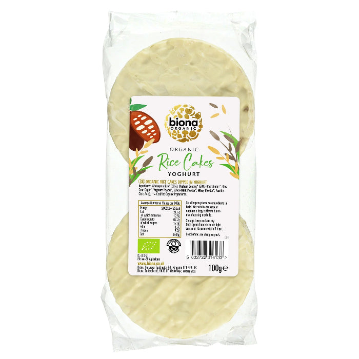 Biona - Organic Yoghurt Coated Rice Cakes, 100g