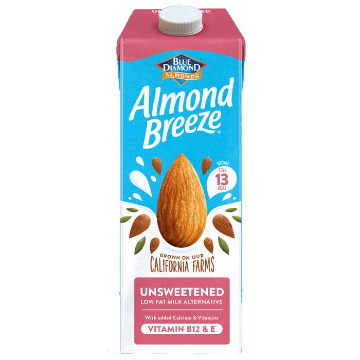 Blue Diamond - Almond Breeze Unsweetened, 1L, Pack of 1
