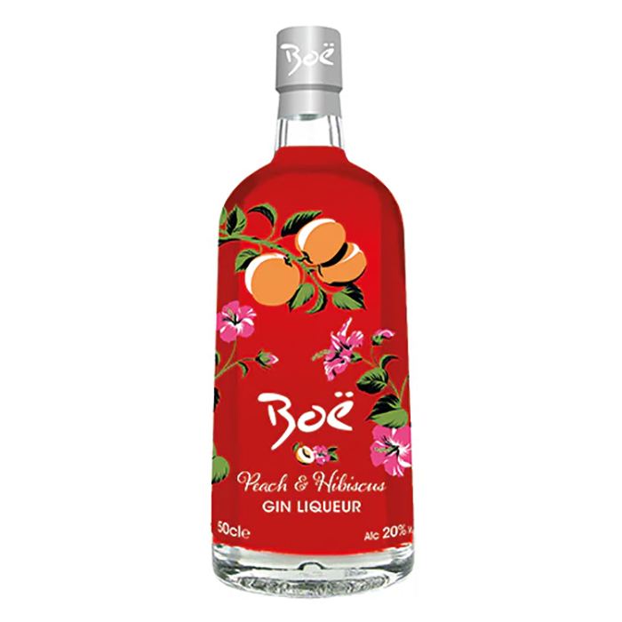 Boe Gin - Peach & Hibiscus Gin Liqueur, 500ml - Pack of 6