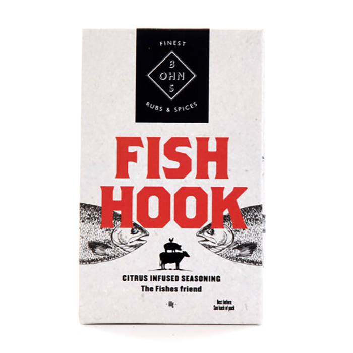 Bohns - Fish Hook Dry Spice Rub, 60g  Pack of 6