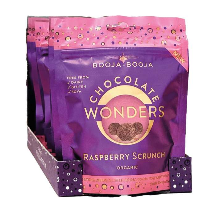 Booja-Booja - Raspberry Scrunch Choc Wonders, 65g - Pack of 8