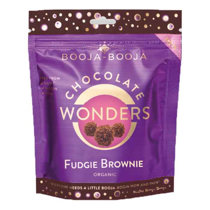 Booja Booja - Organic Fudge Brownie Wonders, 65g  Pack of 8