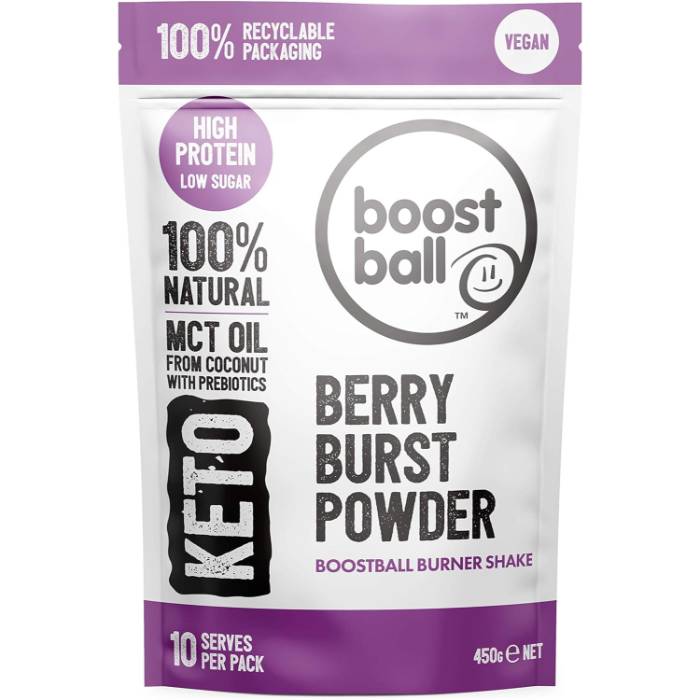 Boostball - Keto Berry Burst Protein Powder, 450g  Pack of 10