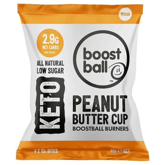 Boostball - Keto Peanut Butter Cup, 40g  Pack of 12