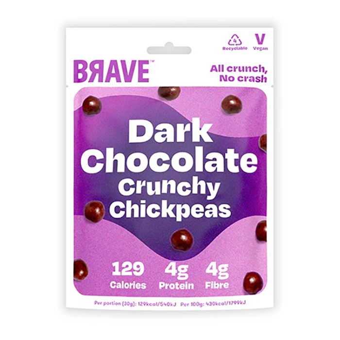 Brave - Roasted Chickpeas Dark Chocolate, 30g - Pack of 12