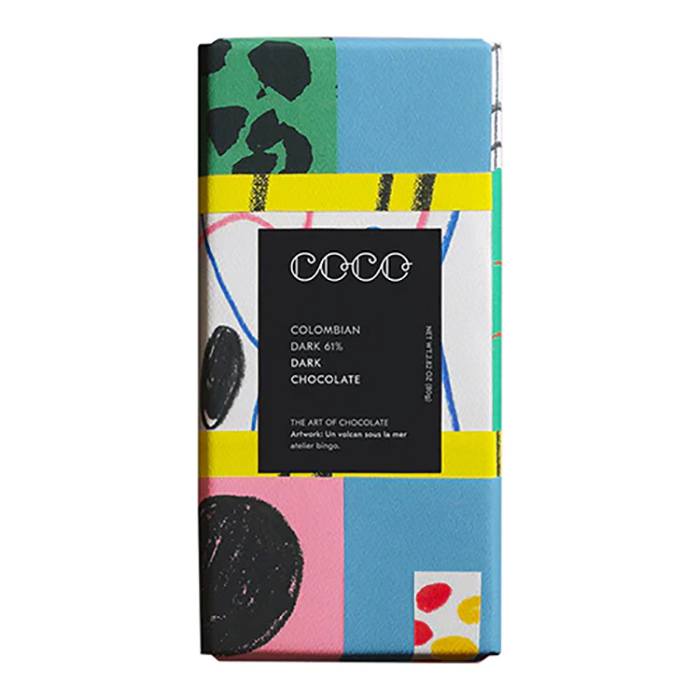 COCO Chocolatier - Colombian Dark Bar, 80g - Pack of 12