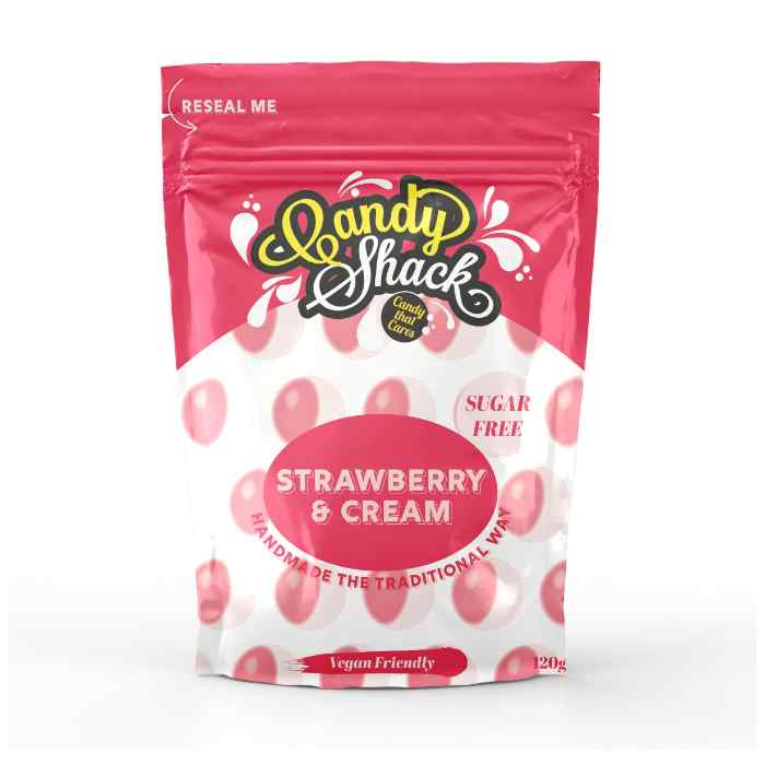 Candyshack - Sugar Free Straw & Cream, 120g  Pack of 12