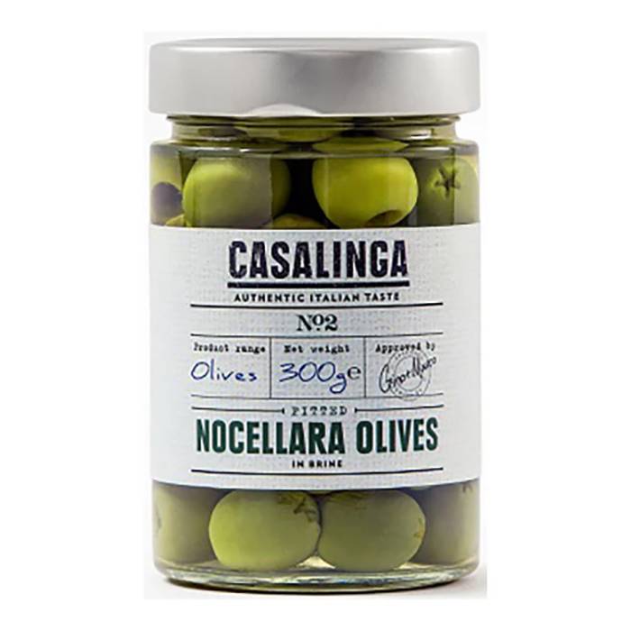 Casalinga - Pitted Nocellara Olives, 300g - Pack of 6