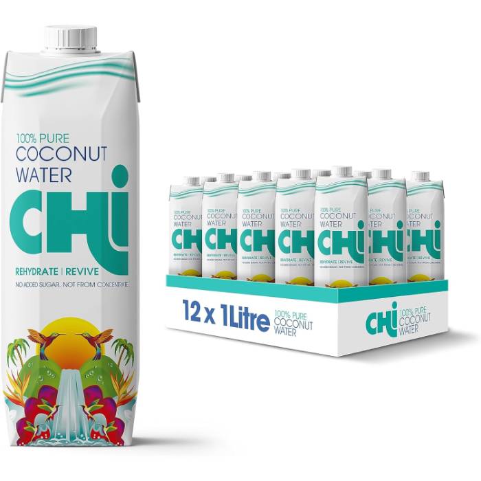 Chi - Pure Coconut Water, 1L  Pack of 12