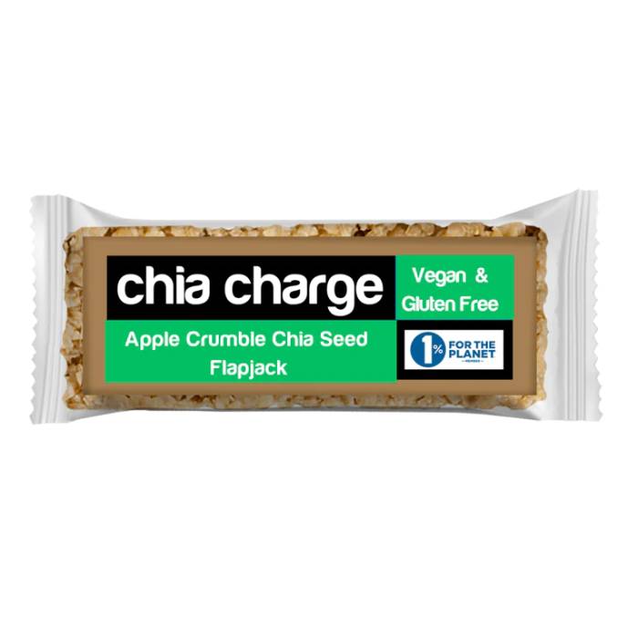 Chia Charge - Vegan Chia Flapjack Apple Crumble , 30g  Pack of 20