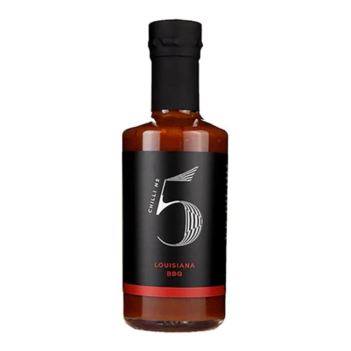 Chilli No. 5 - Louisiana BBQ Hot Hickory Smokey Gourmet Bottle, 200ml - Pack of 6