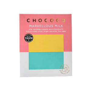 Chococo - 47% 'Marvelous Milk' Chocolate Bar, 75g | Pack of 12