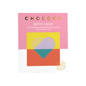 Chococo - 47% 'With Love' Milk Chocolate Bar, 75g | Pack of 12