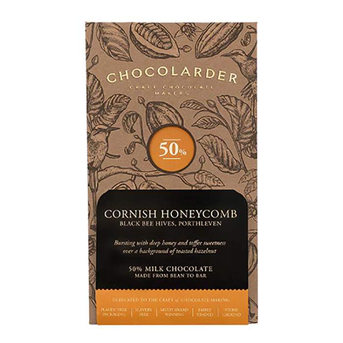 Chocolarder - Cornish Honeycomb 50% Milk, 70g  Pack of 10
