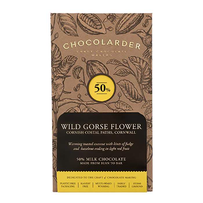 Chocolarder - Wild Gorse Flower 50% Milk, 70g  Pack of 10
