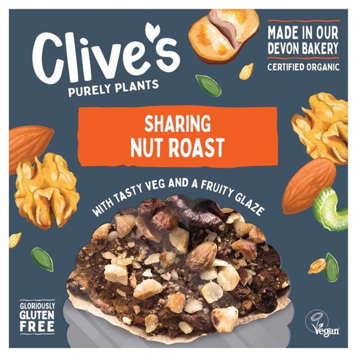 Clive's - Organic Gluten Free Sharing Nut Roast, 600g  Pack of 4