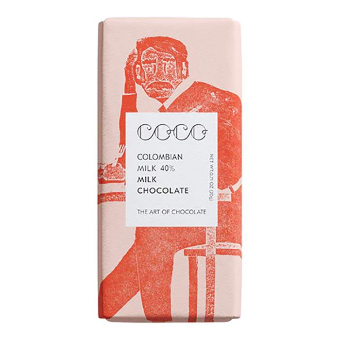 Coco Chocolatier - Colombian Milk 40% Mini Bars, 20g  Pack of 24