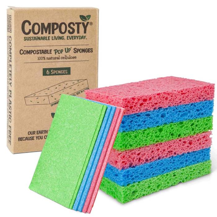 Composty - Magic 'Pop-Up' Sponges, 6 Pieces