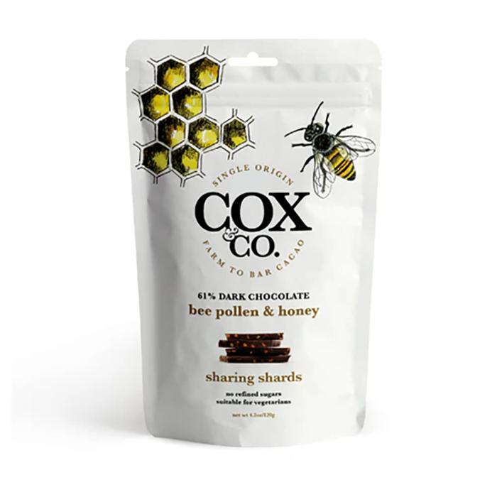 Cox&Co. - Bee Pollen & Honey Chocolate Bar Sharing pouch, 120g - Pack of 6