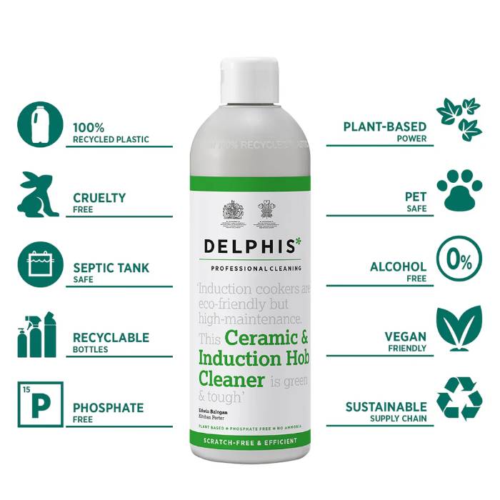 Delphis Eco - Ceramic and Induction Hob Cleaner, 500ml - Back
