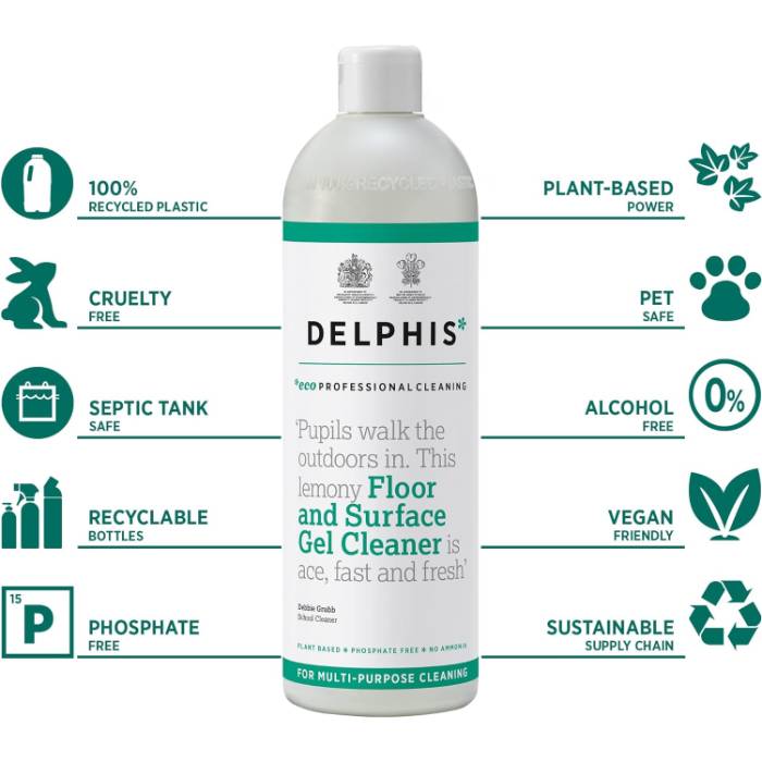 Delphis Eco - Floor & Surface Lemon Gel Cleaner, 700ml - Back
