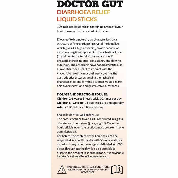 Doctor Gut - Diarrhoea Relief, 10 Sticks - back