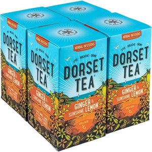 Dorset Tea - Green Tea with Sunshine Lemon, 20 Bags | Pack of 4