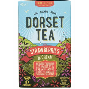 Dorset Tea - Strawberries and Cream Tea, 20 Bags | Pack of 4