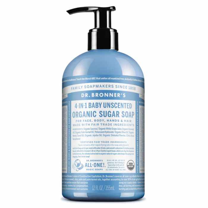 Dr Bronner - Organic Pump Soap Baby Unscented, 335ml