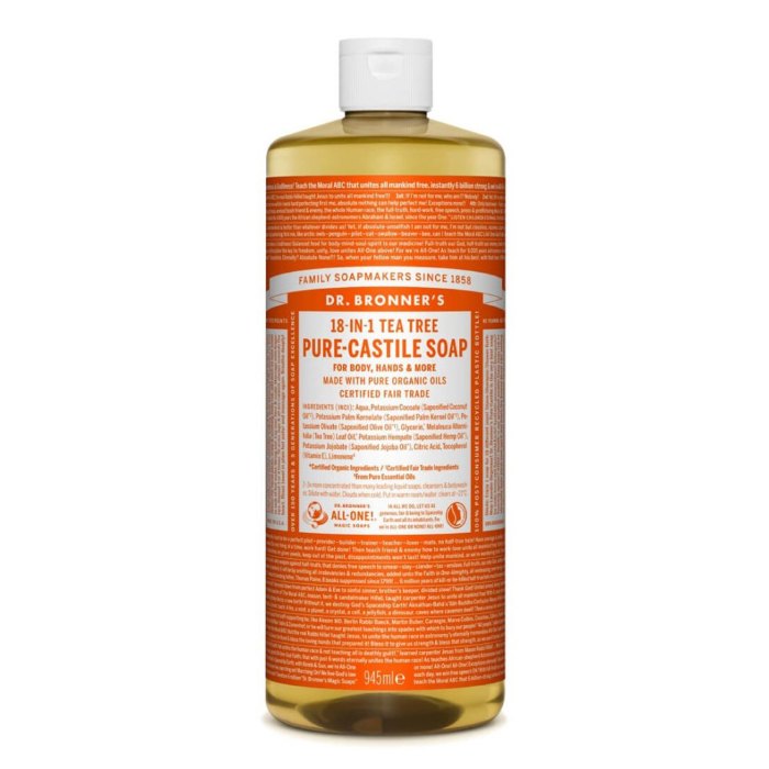 Dr Bronners - Tea Tree FT Organic Liquid Soap, 945ml