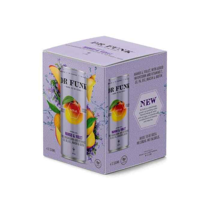 Dr Funk - Sparkling Water Mango Violet, 4x330ml