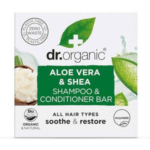 Dr Organic - Aloe & Shea Shampoo & Conditioner Bar, 75g