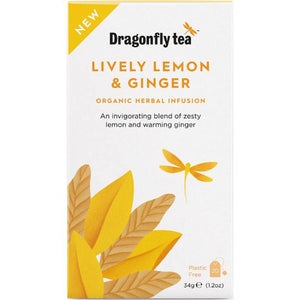 Dragonfly - Organic Lemon and Ginger, 20 Bags | Pack of 4